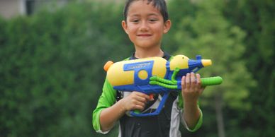 Water Gun Fight at Zen Summer Camp in Ottawa, Ontario