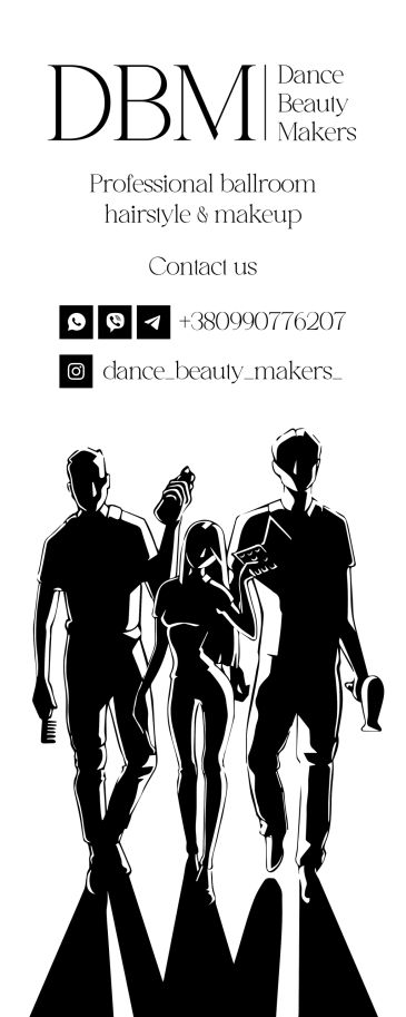 Professional ballroom hairstyle and makeup services by DBM Dance Beauty Makers.