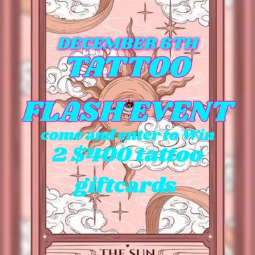 December 6th tattoo flash event at Golden needle tattoo studio 