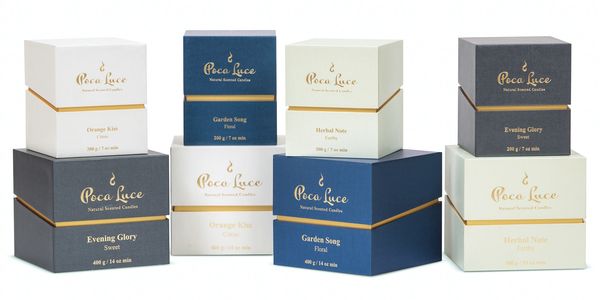 Close picture of candle boxes
