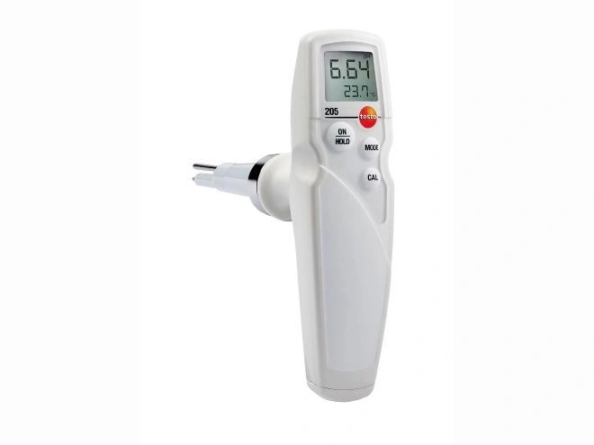 Instrumento de medición de pH/temperatura - testo 205 para medios  semisólidos