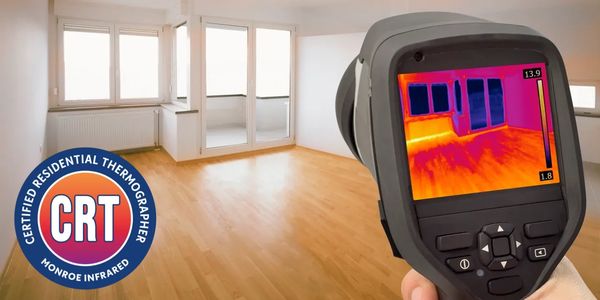 A thermal camera used to identify potential moisture or energy loss in walls and windows