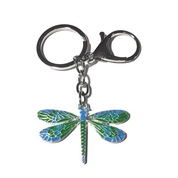 Equisite Green and Blue Dragonfly keyring