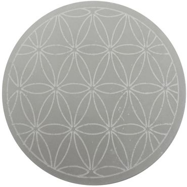 Selenite Circle Engraved