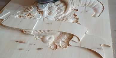 CNC router in action.