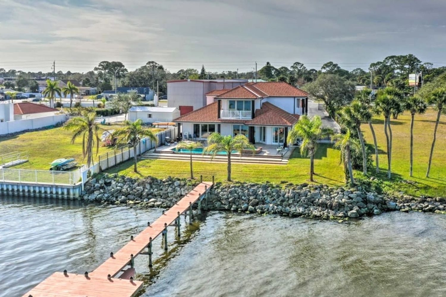 Herring House sits on the Indian River in Titusville, Florida across from Kennedy 
Space Center.