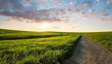 Tall grass prairie natural preserve. Preserved prairie in Flint Hills Kansas USA