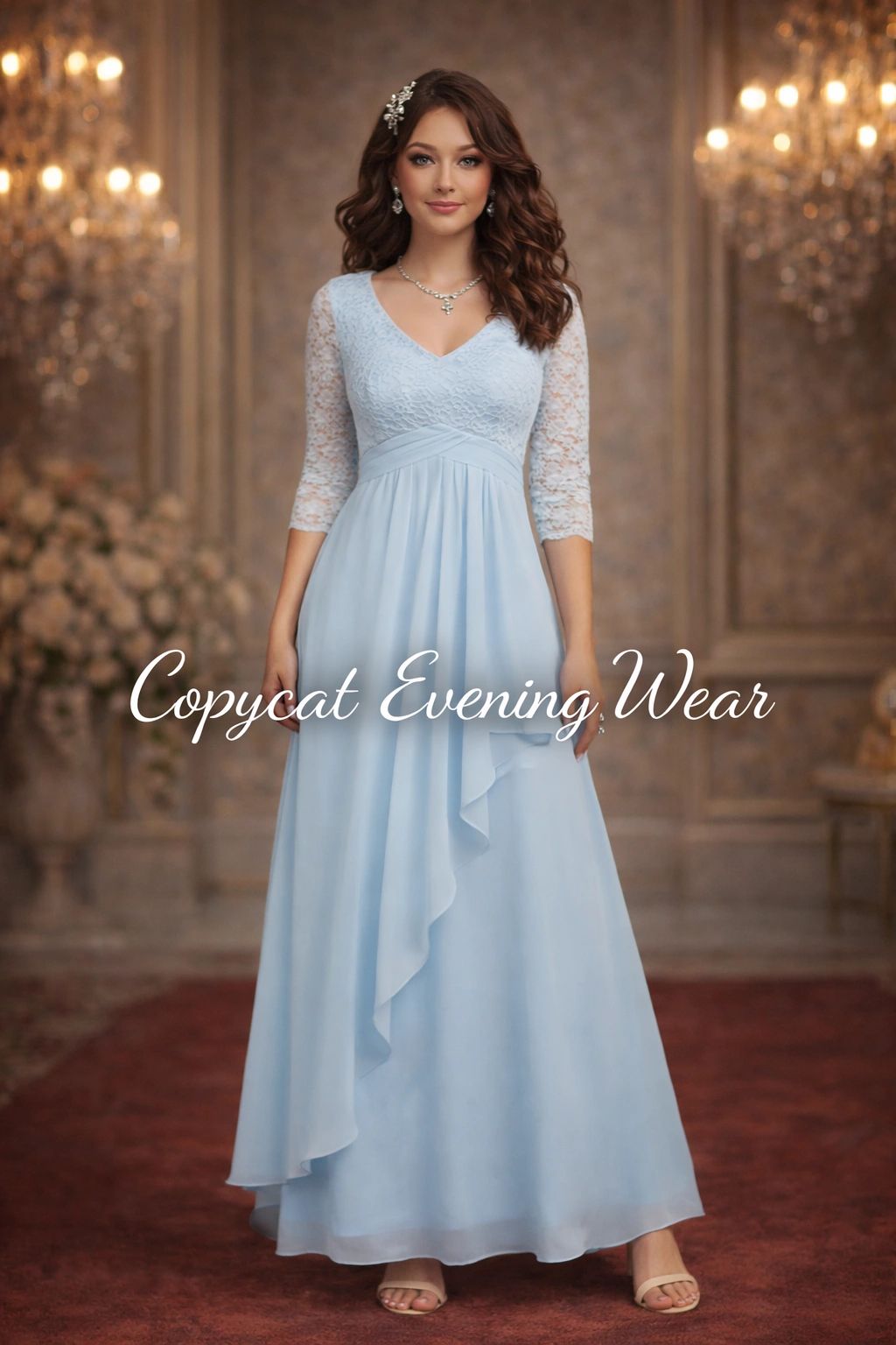green emerald velvet dress Primavera 13153 Modest Formal Dress Antique Rose / 12 main image 0