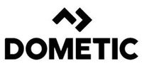 Dometic logo with bold black text and geometric symbol.