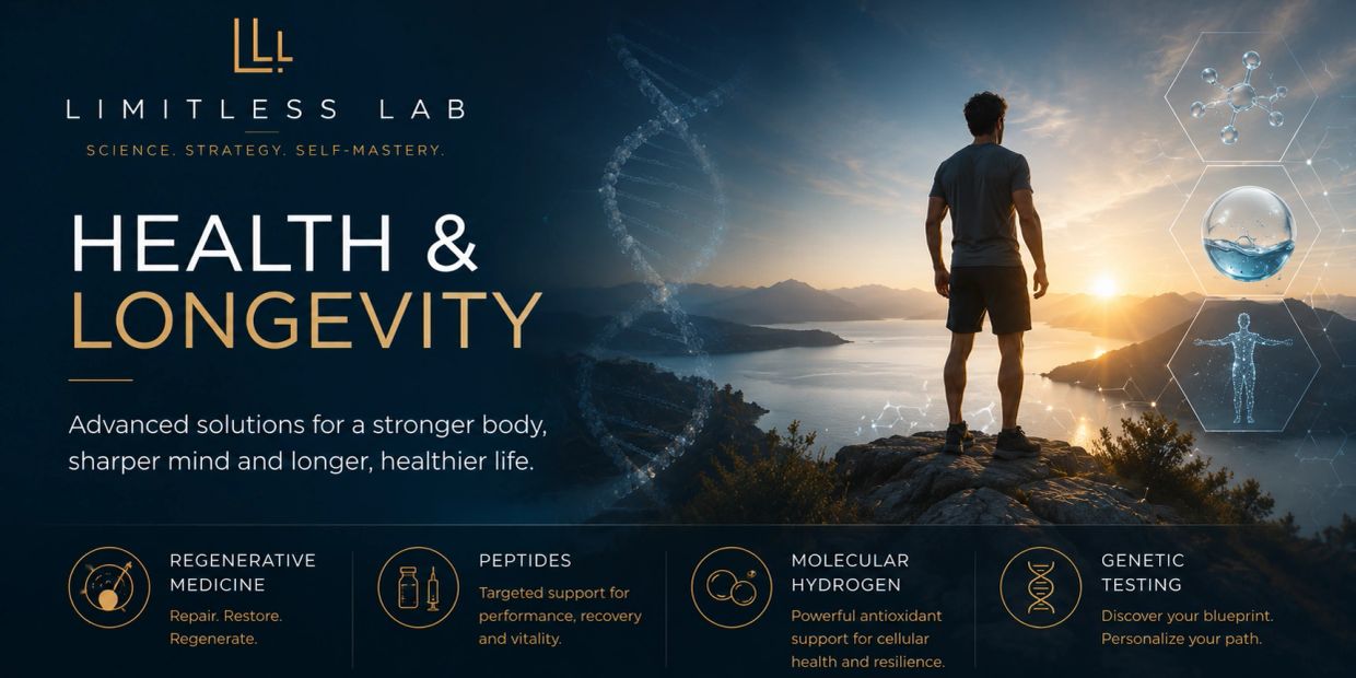 Health and longevity solutions by Limitless Lab.