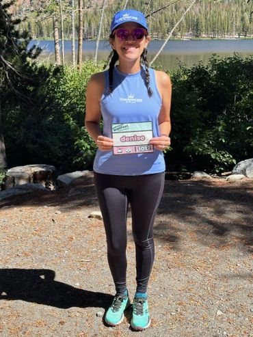 Athlete holding race Number