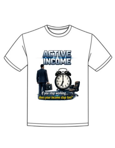 Celebrate the power of your hustle with this premium white t-shirt featuring the bold, minimalist pr