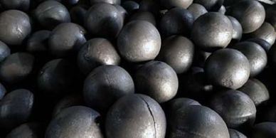 Close-up of multiple iron pellets.