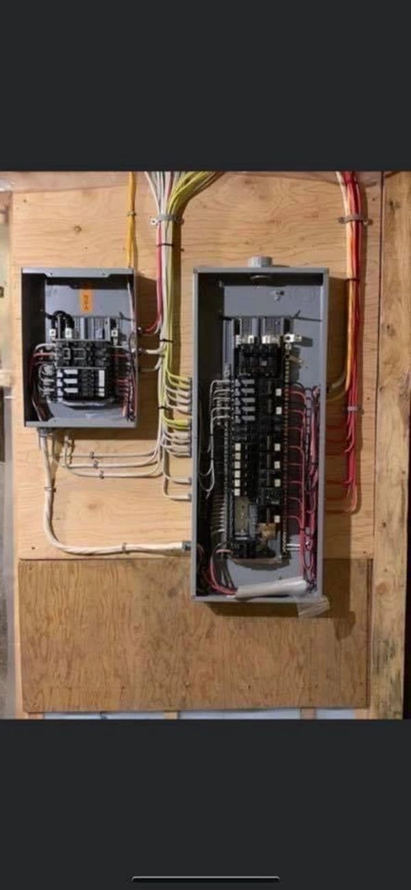 New construction main panel and generator panel installation