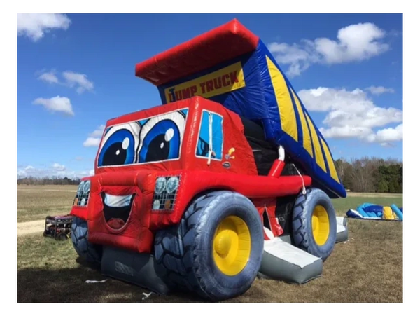 Dump Truck Construction themed bounce house rental in Nashville TN