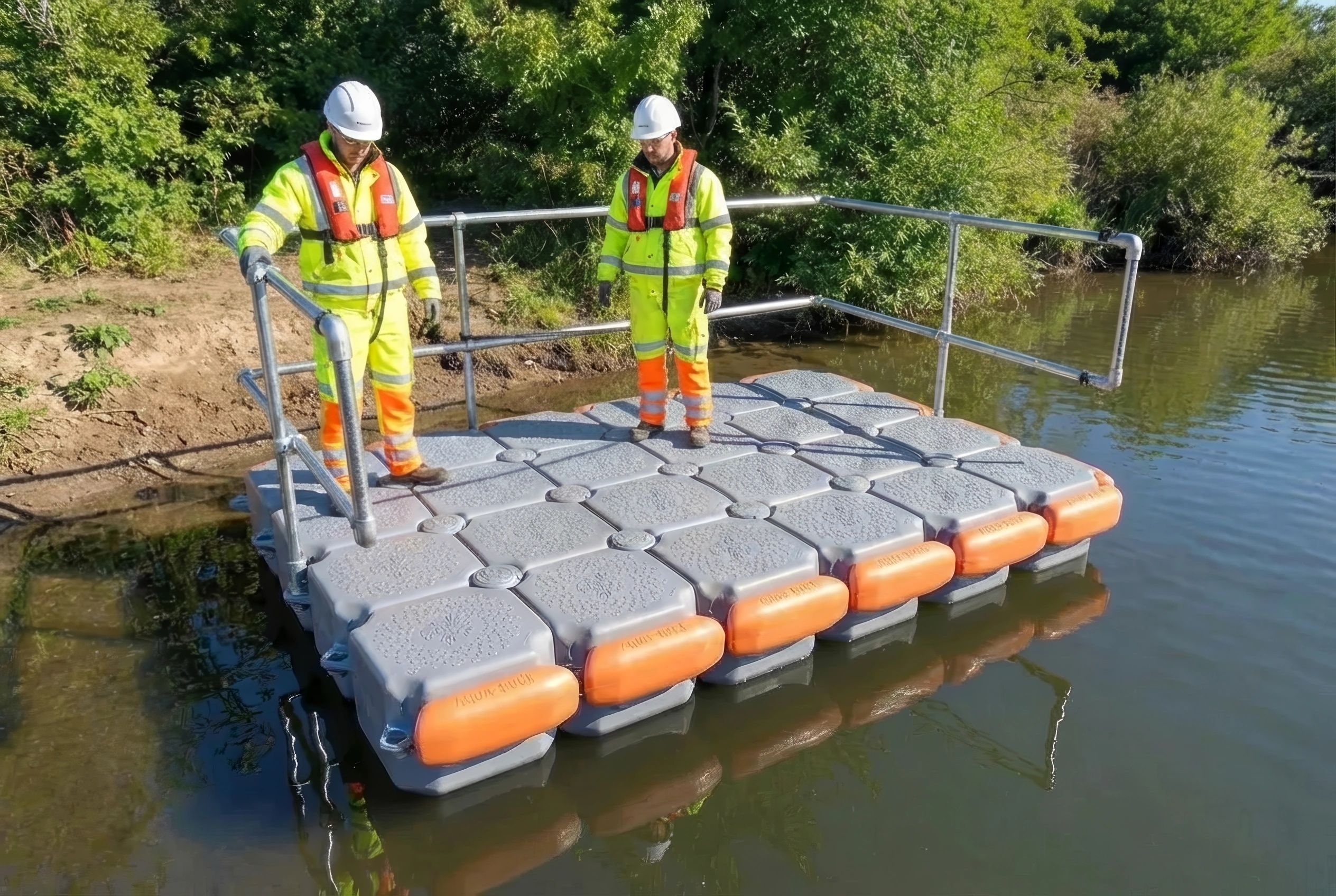 Used Swim Raft REFURBISHED / USED AQUA-DOCK Working Rafts!