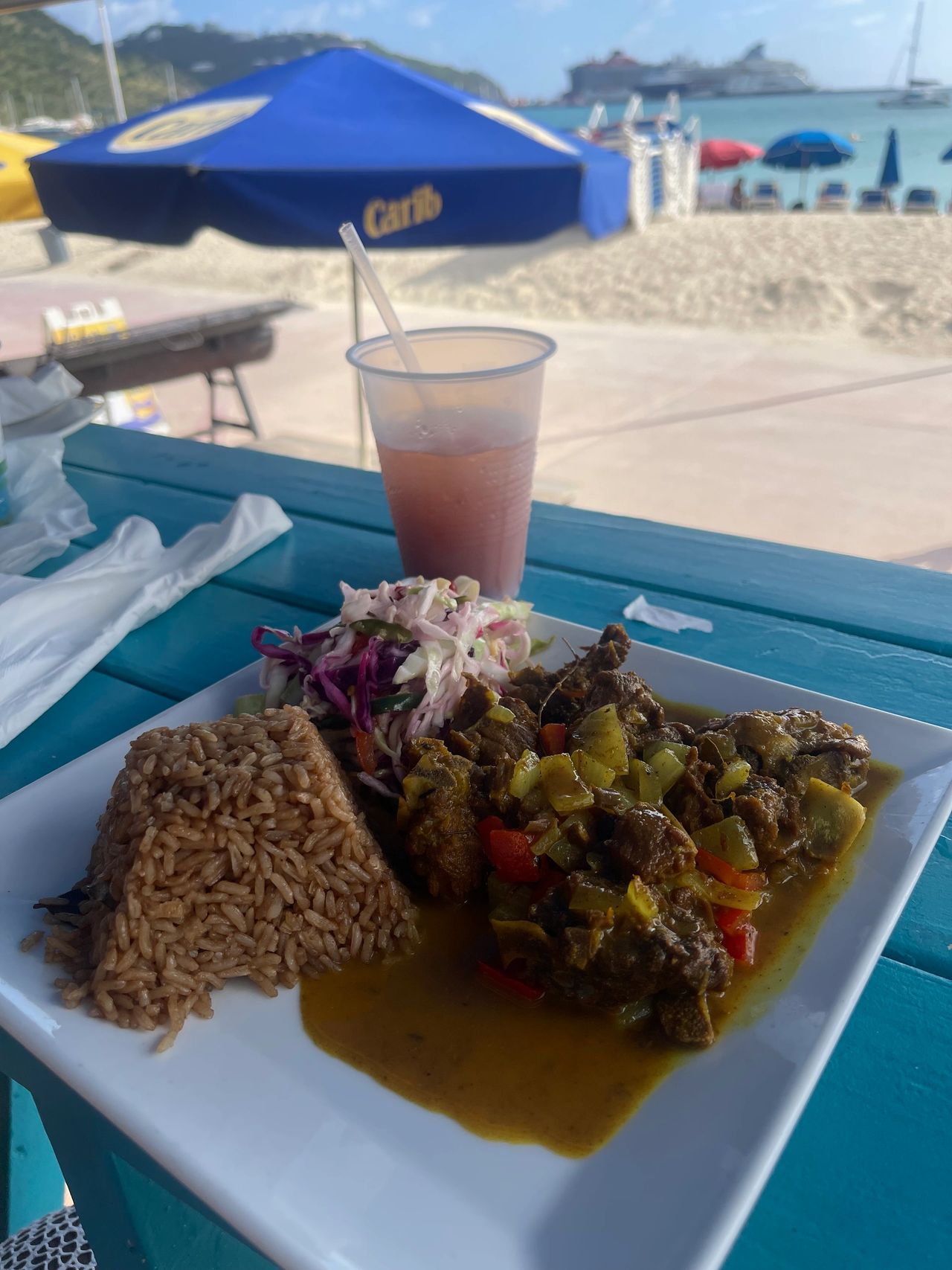 Lunch at Caribbean Blue Lunch at Caribbean Blue