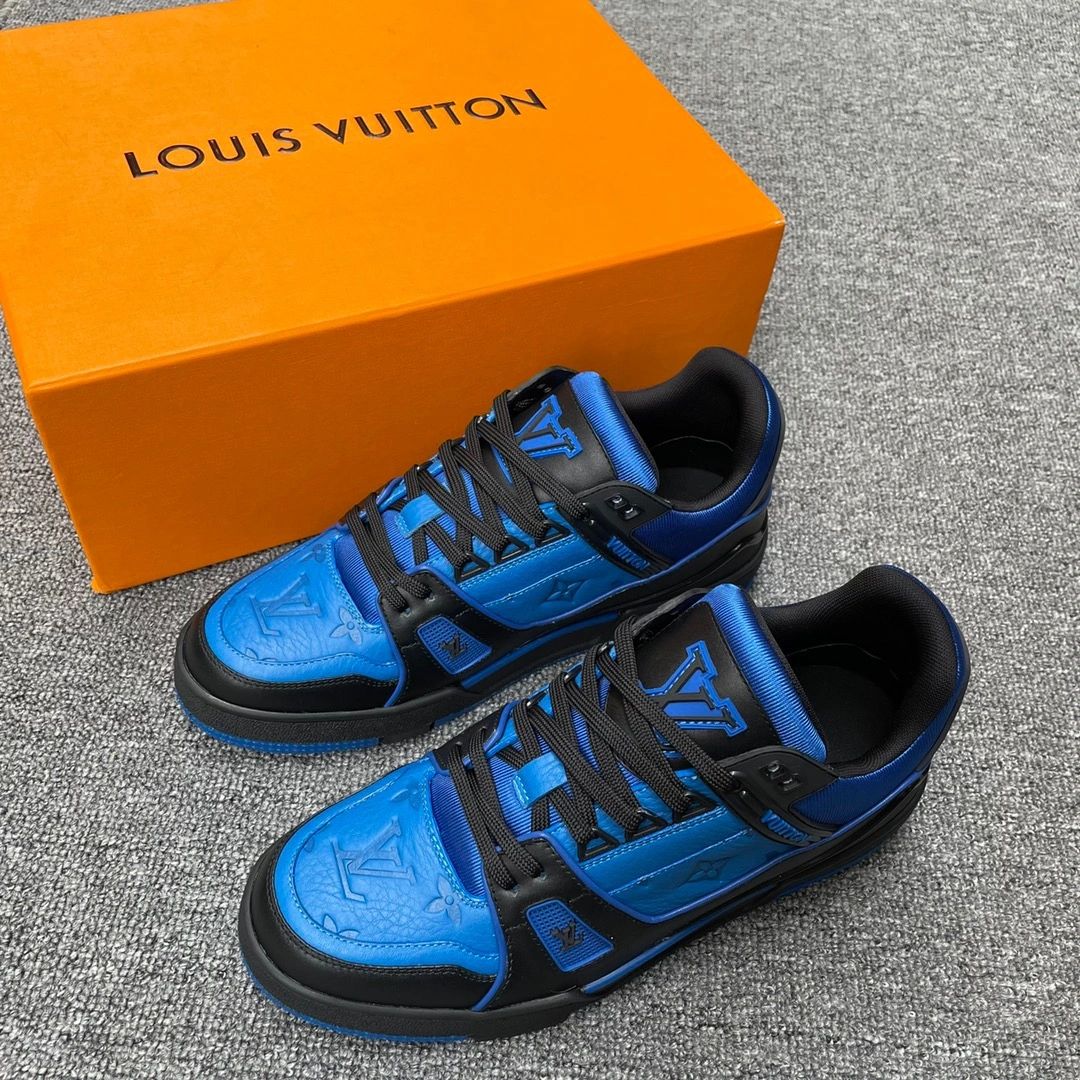 Louis Vuitton Trainer Sneaker BlackBlue 1A8WF4