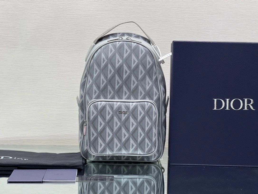 Dior MINI RIDER BACKPACK Gray CD Diamond Canvas