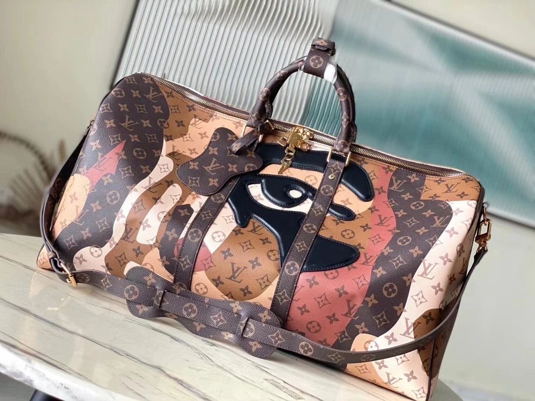 Shop Louis Vuitton 2024 SS M46677 Keepall Bandoulière 55 (M46677