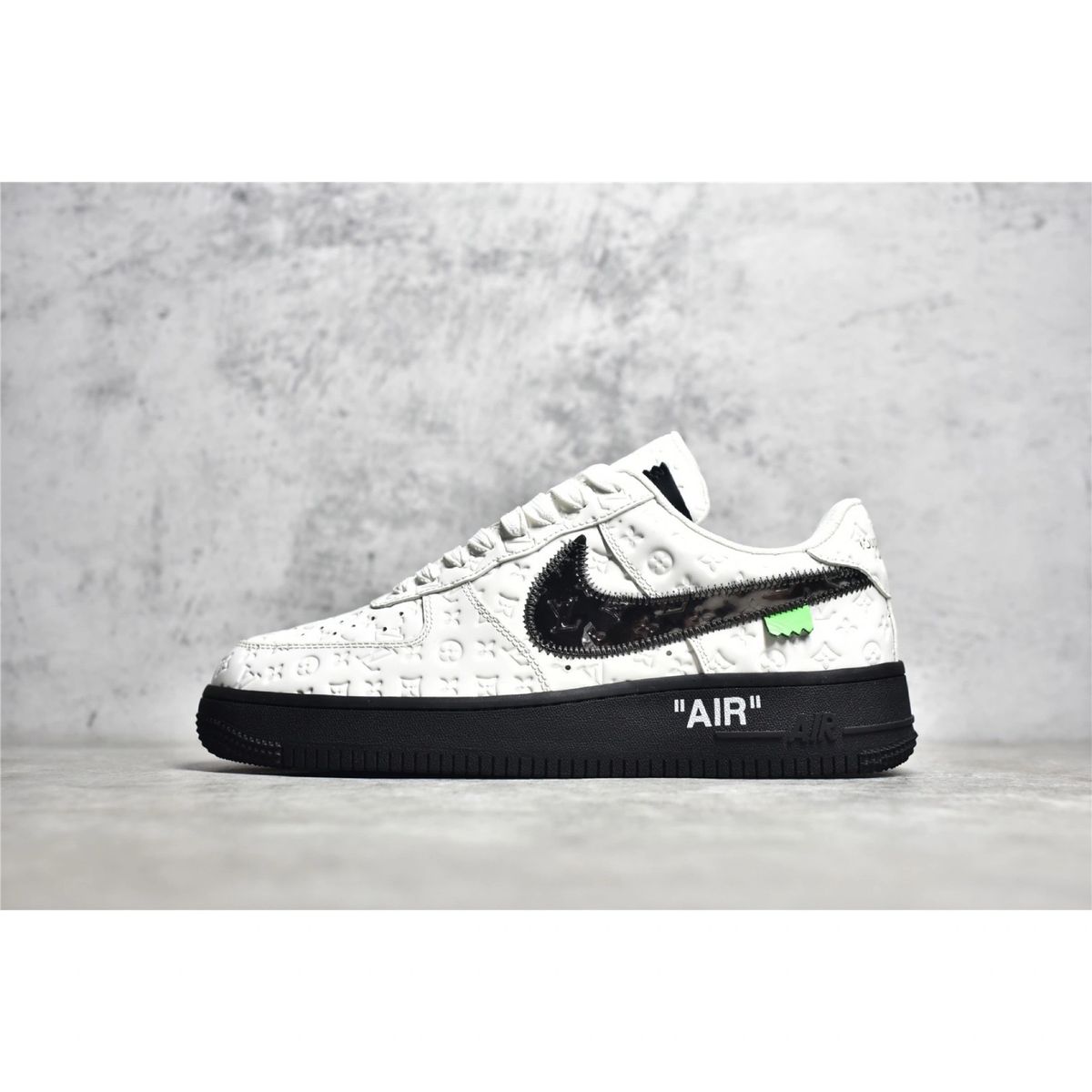 nike air force 1 black white volt