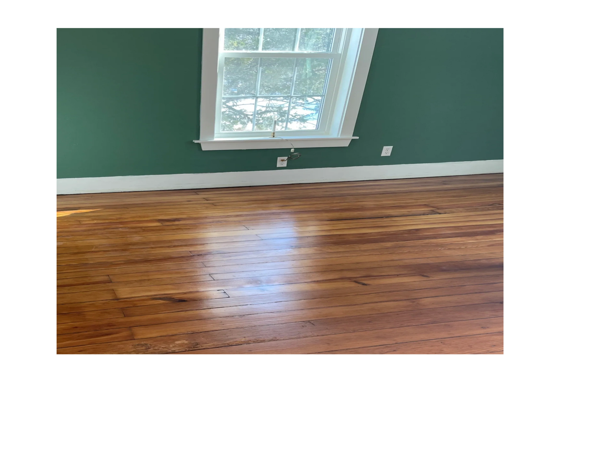 Hardwood Floor Refinished in Bedroom.