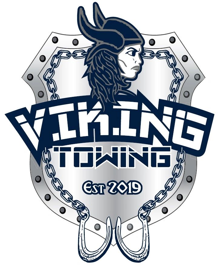 Viking Towing LLC Logo, Viking Woman, Warrior, Nordic, Roadside Assistance