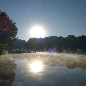 Morning fog on the lake