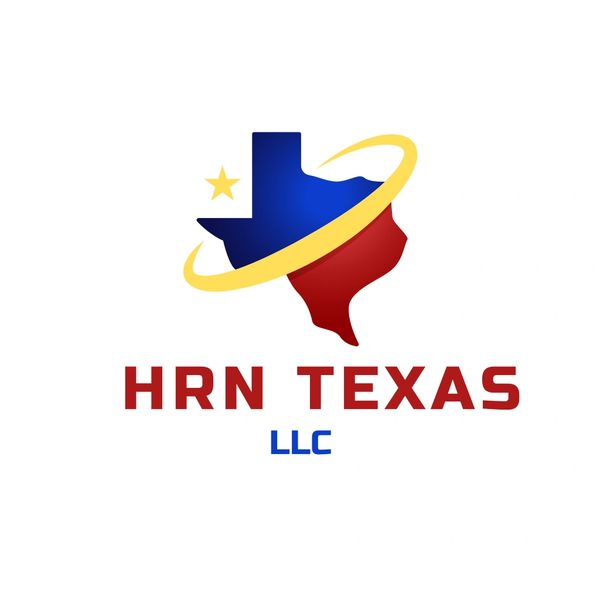 Logo of HRN Texas LLC with Texas map and star design.