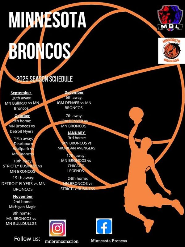 Minnesota Broncos 2025 season schedule