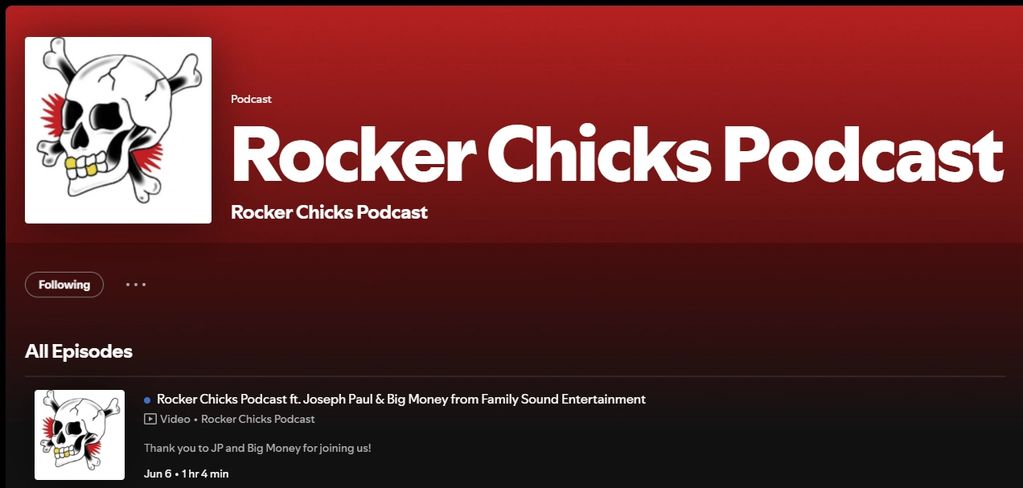 Rocker Chick Podcast featuring Joseph Paul