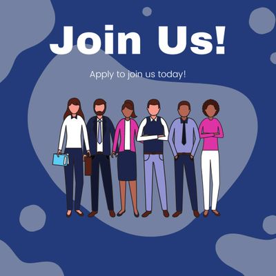 Diverse professionals inviting to join their team today.
