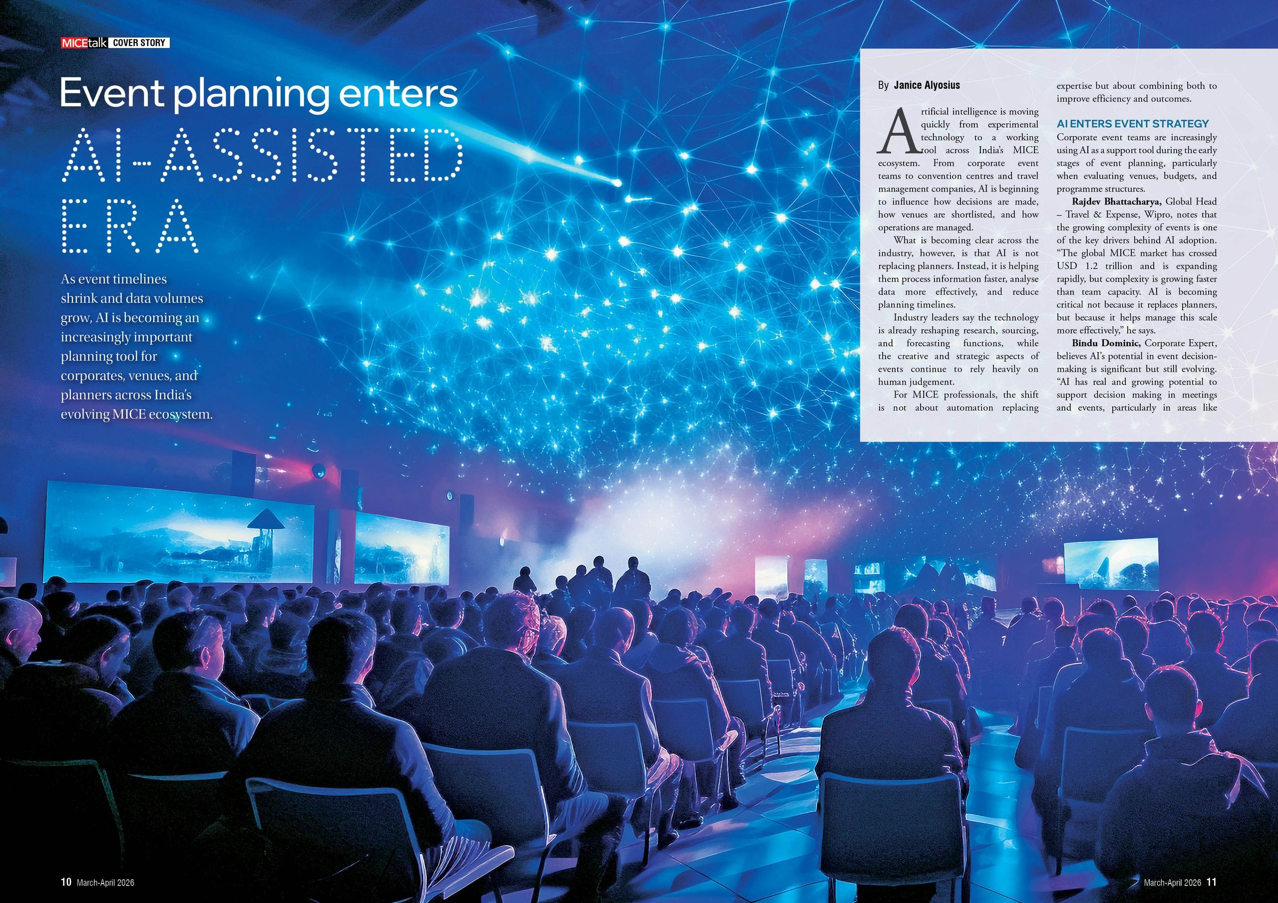 AI-powered event planning conference showcasing MICE technology data analytics & audience engagement