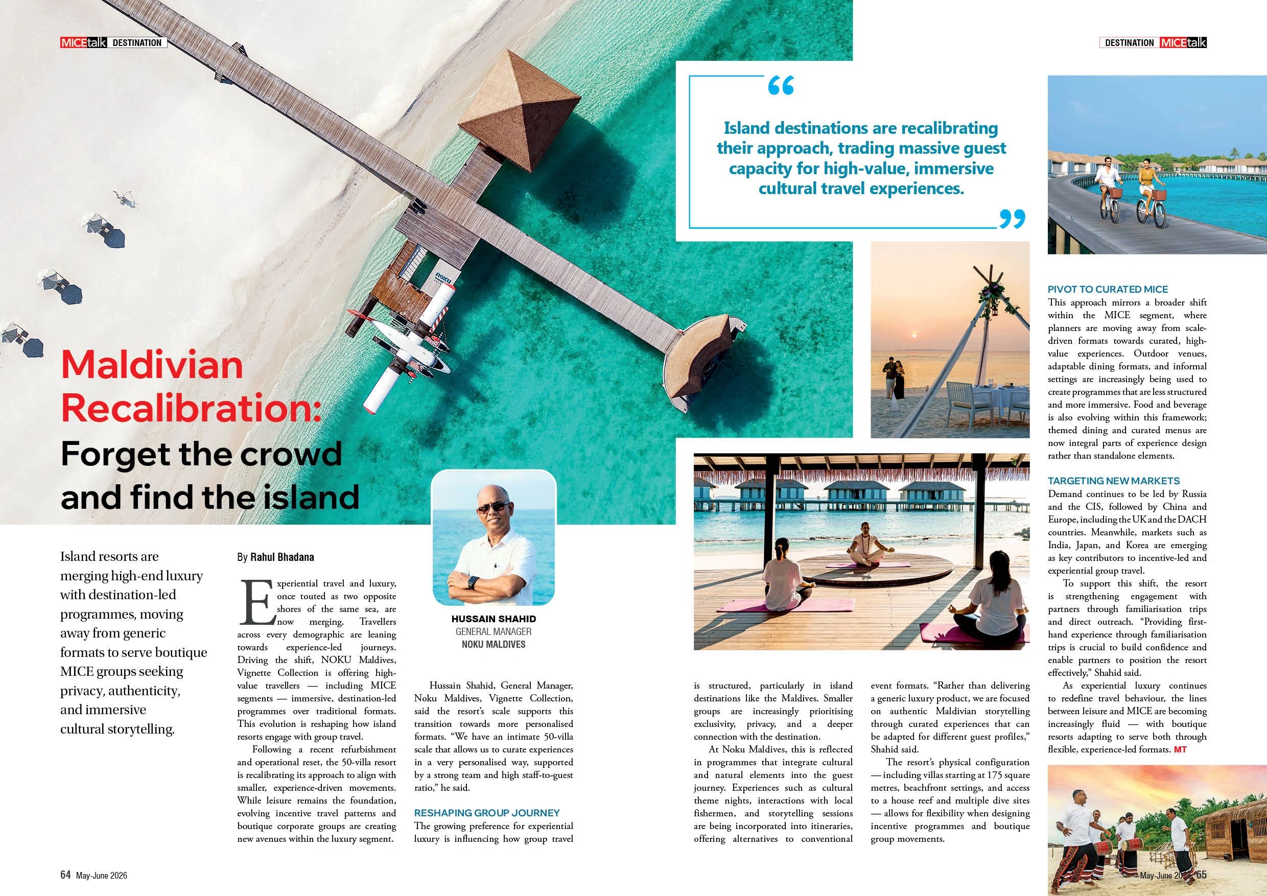 Maldives luxury island resort for MICE travel, wellness retreats and immersive group experiences
