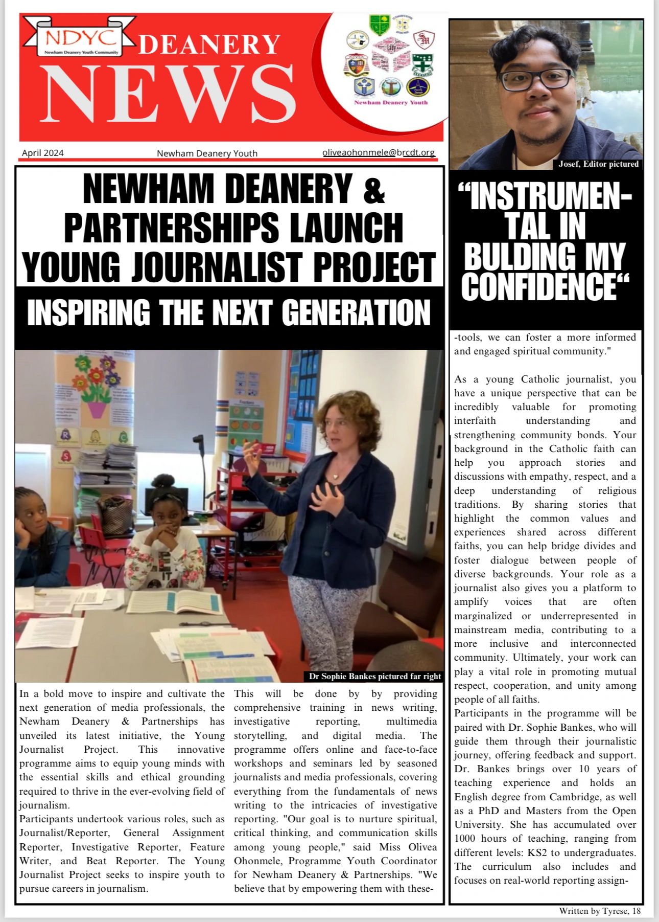 NDP YOUNG JOURNALISTS PROGRAMME