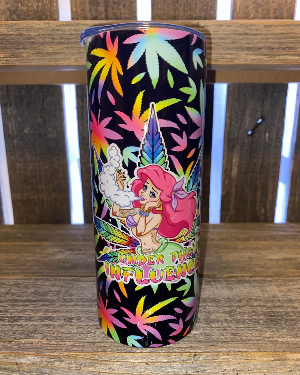 Little Mermaid Cartoon Collage Cup Mug Tumbler 20oz with lid and straw