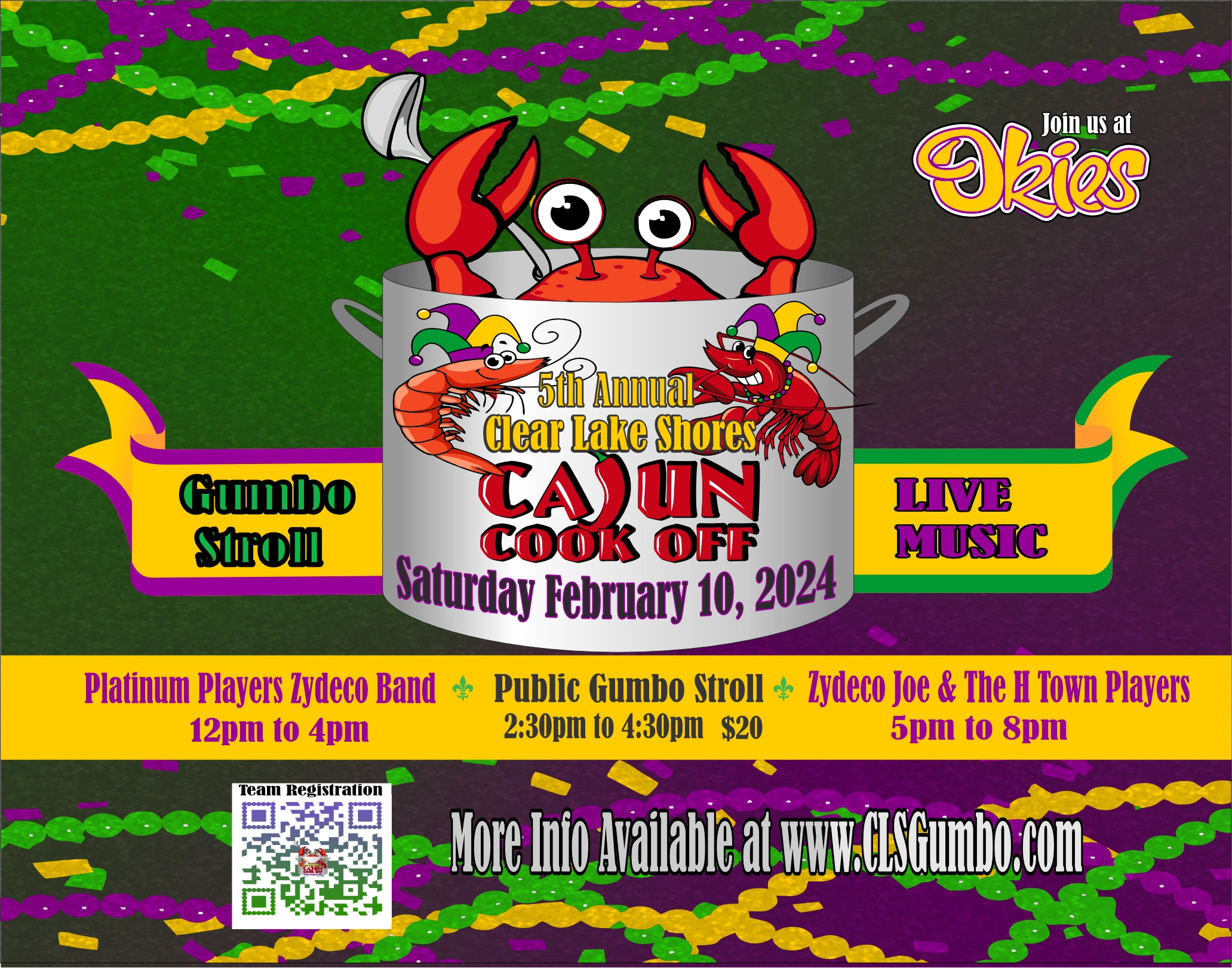 The Cajun Cook Off is a Rain or Shine Event! Hope to see you out there. 
