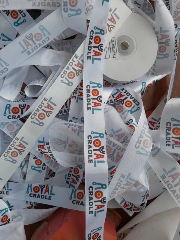 Custom logo branded ribbon