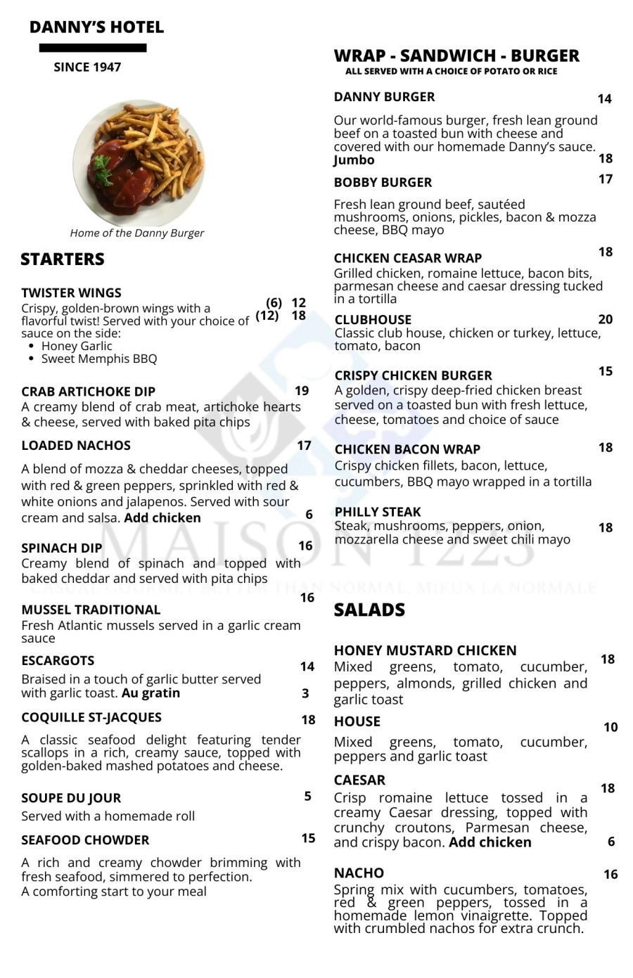 Menu Front