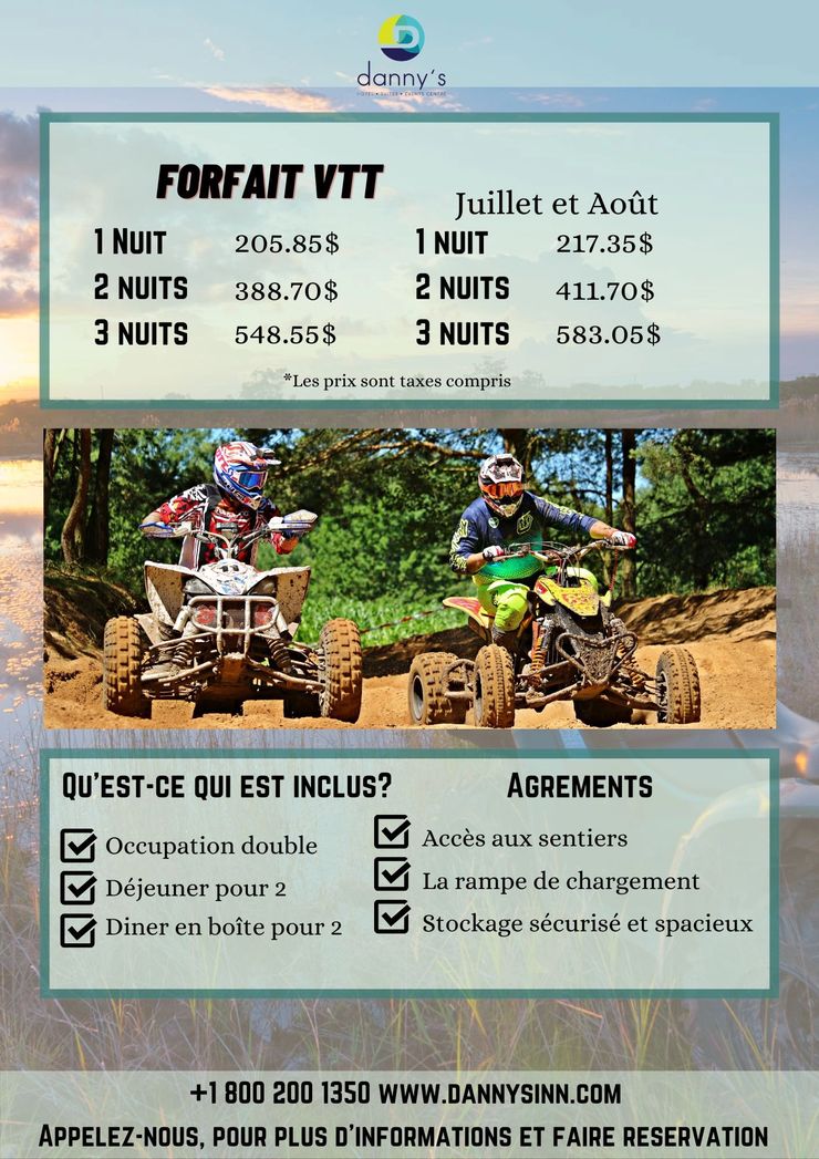 Forfait VTT chez Danny's Hôtel