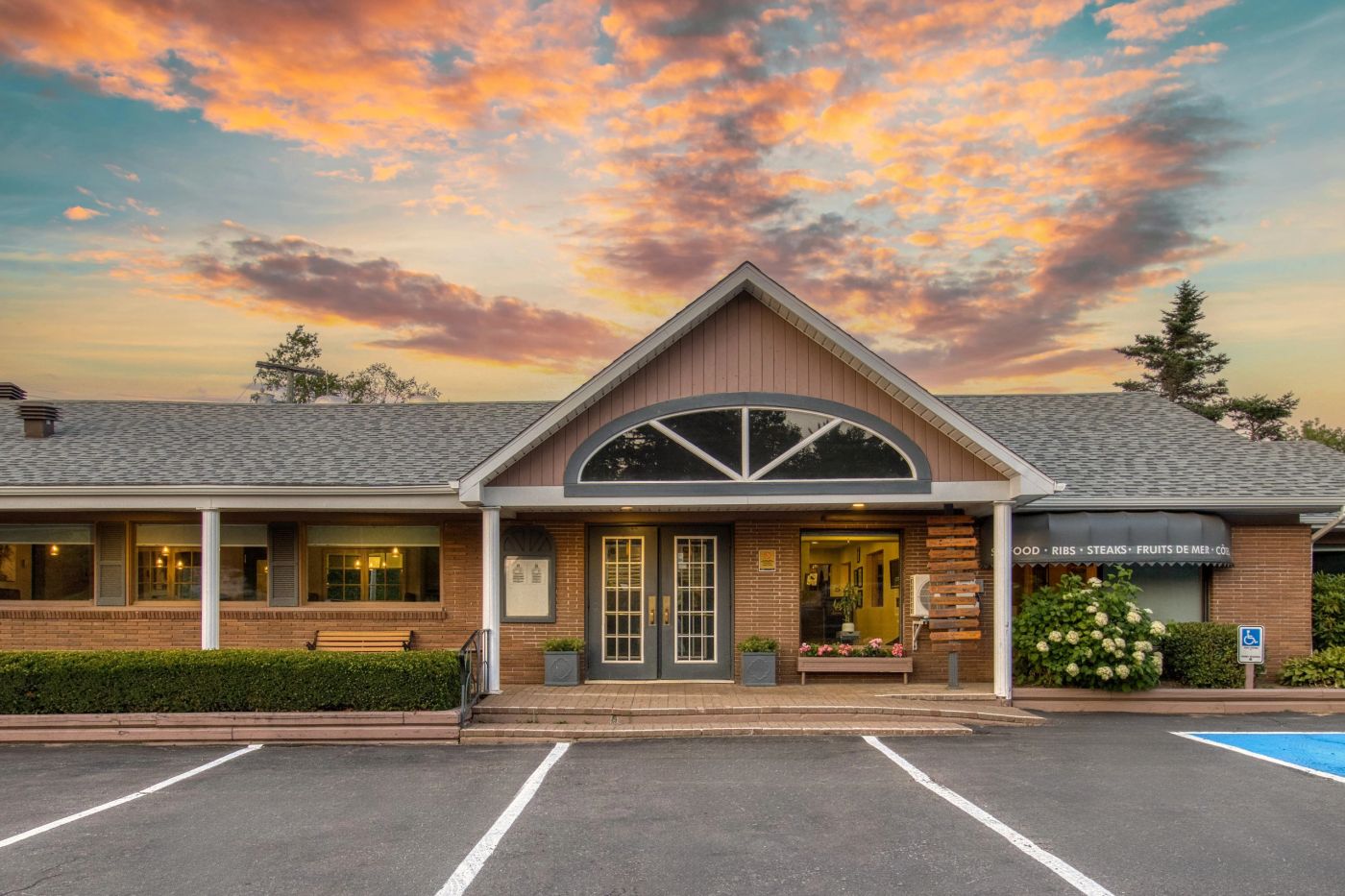 Danny's Hotel twilight exterior