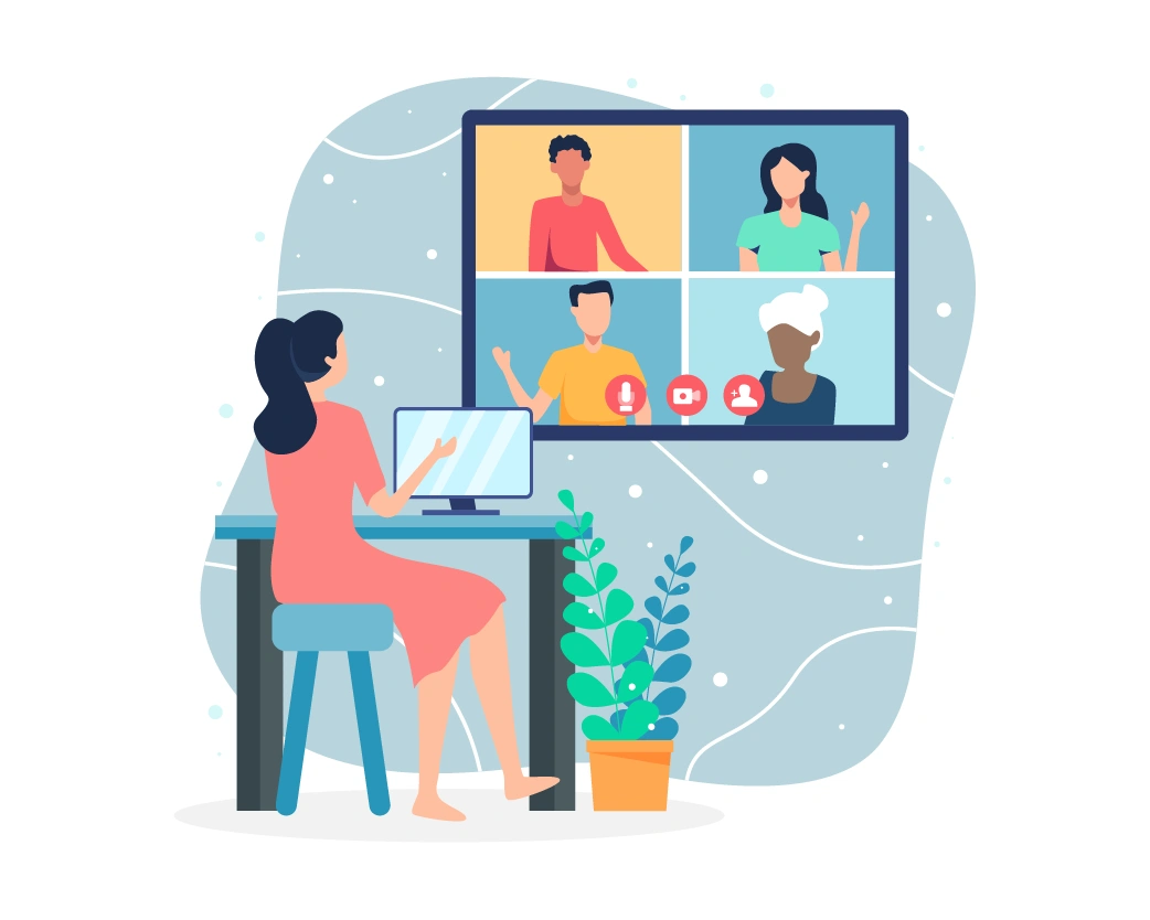 illustration of a virtual meeting