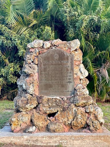 Indian Burial Mound in Frostproof, Florida on east Wall Street just east of the Historic Train Depot