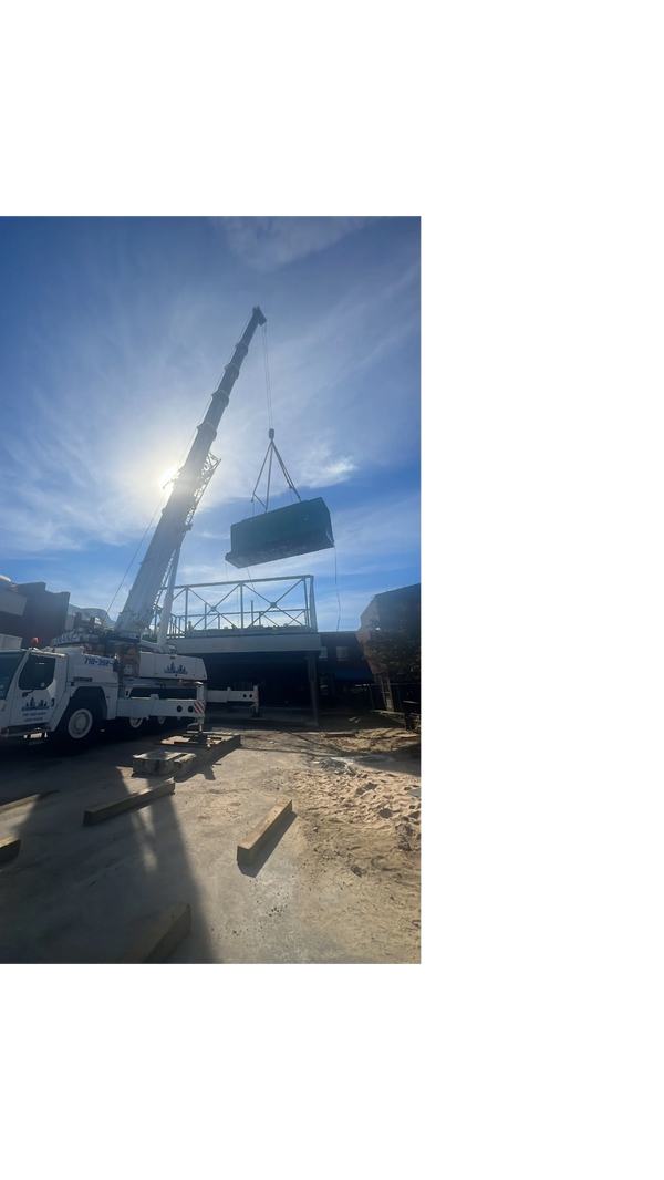 Our LTM 1220 setting picking 36,000lb generators at a hospital in Islip long island.