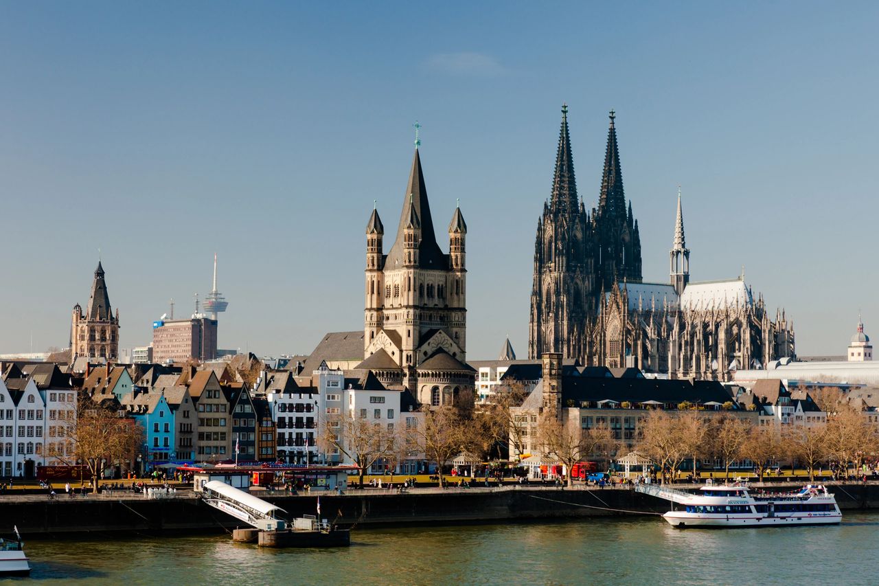 Cologne city on Rhein river