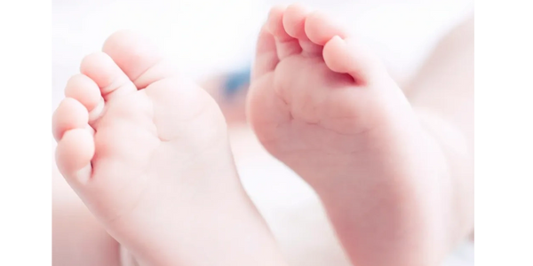 Cute baby feet