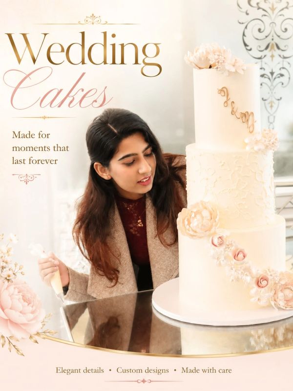Custom wedding cake created by 50three Cake Studio in Kurrajong