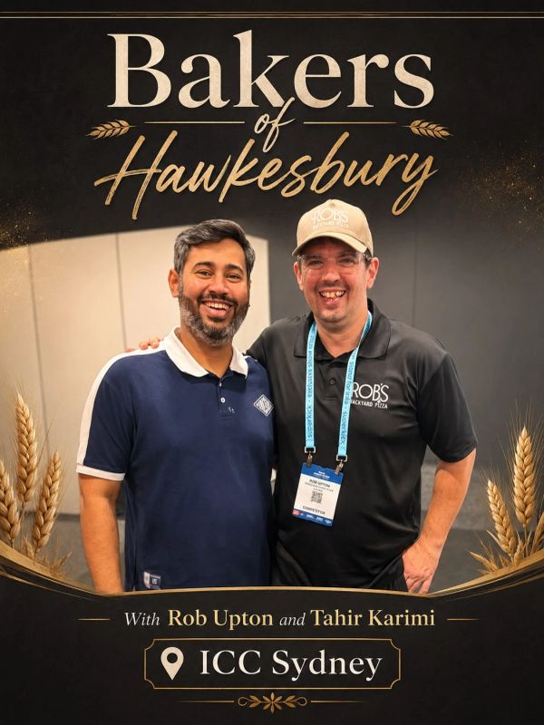 Tahir Karimi from 50three Café in Kurrajong with Rob Upton, celebrating bakers of the Hawkesbury reg