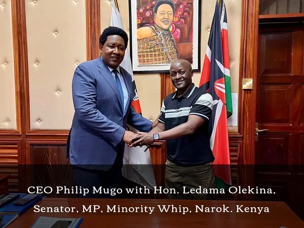 Our CEO Philip Mugo with Kenyan Senator Ledama Olekina.