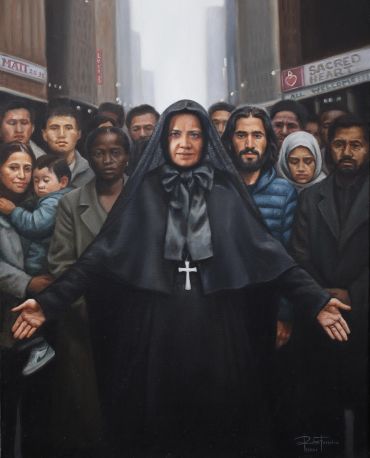 "Saint Mother Cabrini, Protector of Migrants"
Oil on canvas.
Copyrights